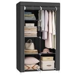 SONGMICS Portable Closet, Wardrobe Closet Organizer with Non-Woven Fabric Cover, Hanging Rods and Shelves, 34.6 x 17.7 x 66.1 Inches, Large Capacity for Bedroom, Living Room, Ink Black URYG84BK