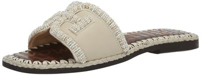 Sam Edelman Women's Fitz Flat Sandal, Ivory, 8