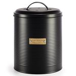 Ehc Compost Bin with Lid for Kitchen Countertop, Food Composter Container Can, Galvanized Steel, 3.6 L, Black