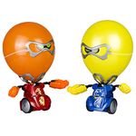 SilverLit Robo Kombat Balloon Puncher - 2 x Remote Control Battling Robots with Cool Sounds Effects, LED Eyes for Balloon Bursting Battles - for Boys and Girls 5-14 years, Robot Toy