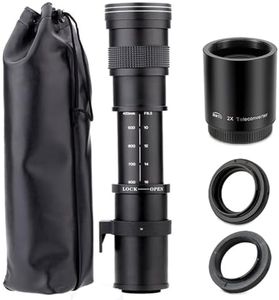 JINTU 420-1600mm f/8.3 HD Manual Telephoto Zoom Lens for Canon Nikon SLR Cameras 4000D 2000D T7 T7i T6 T6i T5 T5i 80D 77D 650D 70D 60D 50D 5D D5600 D5500 D3100 D3200 D3300 D3400 D90 D5200 D7500