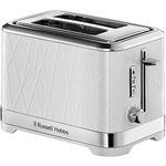 Russell Hobbs 28090 Structure Toaster, 2 Slice - Contemporary Design Featuring Lift and Look with Frozen, Cancel and Reheat Settings, White