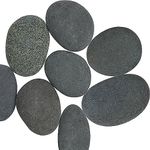 10 Pieces Large Flat pebbles for painting,2.75-3.9 inch Smooth stones for painting,Flat pebbles for crafting, Handpicked Natural Stone Aquarium Decorative Stones