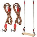 Tree Swing Ropes Hammock Straps Adjustable Hammock Chair Tree Swing Hanging Straps Kit, Indoor Outdoor Playground Set Accessories,6ft 2pcs 600lbs (2PCS)