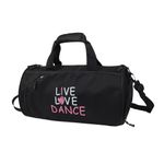 kilofly LIVE LOVE DANCE Girls Ballet Sports Gym Duffel Bag Travel Carry On