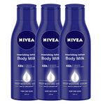 Nivea Nourishing Lotion Body Milk, 200ml (Pack of 3), Dry Skin