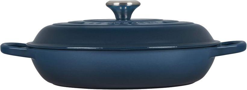 Le Creuset Signature Shallow Casserole 30cm – Deep Teal, Stainless Steel Knob