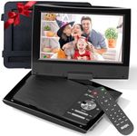 SUNPIN 11" Portable DVD Player with 9.5 inch HD Swivel Screen, Dual Earphone Jack, Supports SD Card/USB/CD/DVD and Multiple Disc Formats, Headrest Mount Holder, Car Charger, Power Adaptor (Black)