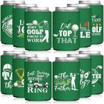 Yaomiao 12 Pack Funny Golf Can Cooler Golf Can Sleeve for Beer Golf Party Decorations Bachelor Party Favors for Men 12oz Neoprene Insulator Drink Glasses Cup Holders for Wedding Birthday Golfer Gift