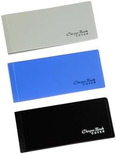 Worldone Cheque Book Cover with lever clip Mechanism, Pocket on Inside Cover Edge Binding on Pocket, High Tension Spring for High Holding Pressure, Good for Home & Office Use, Assorted, Pack of 4