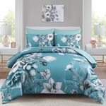 Luxudecor Floral Comforter Set Quee