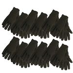 Cotton Jersey Work Gloves, 7792P12, Size: Large, Brown, 12-Pack