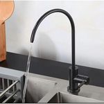 B BACKLINE Brass Ro Water Purifiers Tap/Faucet Ss 304 Kitchen Sink Faucet Tap 360? Rotatable Ro Drinking Water Filter(Black Matt)