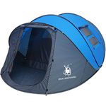 6 Person Easy Pop Up Tent,12.5’X8.5’X53.5'',Automatic Setup,Waterproof, Double Layer,Instant Family Tents for Camping,Hiking & Traveling,Blue