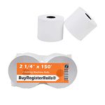 (2 Rolls) 2 1/4 x 150 ft, White, adding machine tape Paper Rolls, Premium One Ply Cash Register/Adding Machine/Calculator Roll Printing Calculator 10 key adding machine tape for El-1750 1801 P23