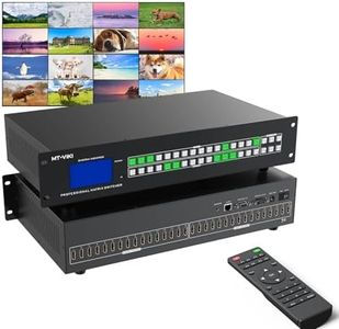 MT-VIKI 4K HDMI Matrix Switch 16X16 Support Web GUI w/IR Remote, 4K@30Hz, 3.5mm Stereo Audio, Rack Mount Switcher & Splitter, EDID, RS232, LAN Port