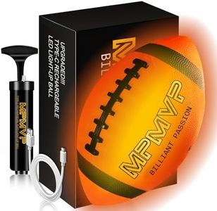 Cadyaw Glow in The Dark Football: Official Size 9 Rechargeable Light up Football Ideas for Boys 13 14 15 16 17 18 Teen Toys for Ages 14-16 Sports Stuff Yard Games Outdoor School