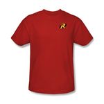 Trevco Men's Batman and Robin Robin Logo T-Shirt, Robin Red, XX-Large