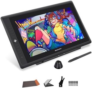 GAOMON PD156Pro Grafiktablett mit Display, 15,6 Zoll Zeichentablett mit Drehrad und 10 Sondertasten, 120% sRGB-Farbraum, Batterieloser Stift für Digitales Zeichnen, Anime und Design