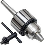 HAowosi 1/32" to 1/2" Drill Chuck with MT1-JT33 Morse Taper Arbor,Heavy Duty Drill Chuck with Chuck Key