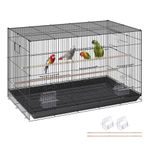 VEVOR 30 inch Bird Cage, Metal Large Parakeet Cages for Cockatiels Small Parrot Budgies Lovebirds Canaries, Pet Bird Cage with Rolling Stand and Tray