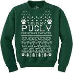 This Is My Pugly Christmas Sweater Crewneck Funny Pet Pug Dog Sweatshirt Funny Sweater Christmas Sweatshirt Funny Dog Sweatshirt Novelty Sweatshirts for Forest XL