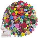 Kovolala 550-750Pcs Mixed Style Resin Buttons, Multiple Shapes, Mixed Colors Hand Sewing Craft, DIY Crafts, Kids Handmade Button Painting, DIY Handmade Decoration