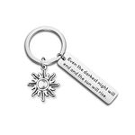 WUSUANED Les Miserables Quote Keychain Even The Darkest Night Will End And The Sun Will Rise Hope Recovery gift (sun rise)