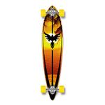 Yocaher Punked Graphic Pintail Complete Longboard Skateboard, Sunset, 40 x 9-Inch