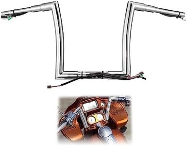 TIGERSGATE PRE-WIRED 12" Rise 1.5" Fat Road Glide Ape Hangers Handlebar for 2015 Harley Road Glide, Road Glide Special & Road Glide Ultra, Road Glide Custom Models, Chrome