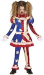 FIESTAS GUIRCA Evil American USA Clown Fancy Dress for Girls - Kids Halloween Costume - Halloween Girls Costumes 10-12 years