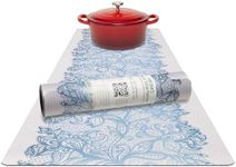 RIMONA'S Thermo Heat Resistant Table Runner and Trivet for Hot Dishes - Waterproof Hot Plates to Protect Table and Countertop - Kitchen & Dining 350F Heat Protector 40" - Fields of Blue