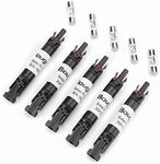 BougeRV 5PCS 30A Solar Fuses Holders Inline, 5PCS PV Inline Fuse Holders 30 Amp for Solar Panel and Solar Controller, Waterproof Solar Fuse Connectors, Solar Surge Protection Device