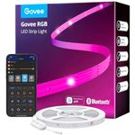 Govee 100ft LED Strip Lights, Bluetooth RGB LED Lights with App Control, 64 Scenes and Music Sync LED Strip Lighting for Hallowee, Bedroom, Classroom, Living Room, Kitchen, Party, ETL Listed Adapter