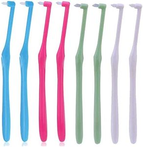 8 PCS Orthodontic Toothbrushes, Interdental Brush Gum Toothbrush Soft Teeth Brushes Dental Tuft Toothbrush Compact Interspace Brush Braces Wisdom Toothbrush