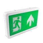 Bright Source 4w LED Maintained or Non Maintained Emergency Exit Box Sign with Up Arrow Only, 3 Hour Emergency Mode with Recharging Battery, for Corridors, Offices, Shops & Warehouses