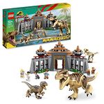 LEGO 76961 Jurassic Park Visitor Centre: T. rex & Raptor Attack Set with 2 Posable Dinosaur Toys, Dino Skeleton Figure and 6 Minifigures, Gift for Kids and Teens 12 and Up, 30th Anniversary Collection