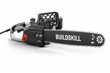 BUILDSKILL Electric Chain Saw - 1800W Copper Motor | 16" Guide Bar | 4150 RPM No Load Speed |Quick Adjustment | High Strength Electric Saw for Wood Cutting