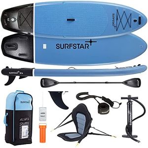 surfstar Inflatable Paddle Board with Kayak Seat, 10'6"x33"x6" Stand Up Paddleboard for Adults, Paddle Boards Standing Boat with Camera Mount Sup Accessories and Travel Backpack for Beginners