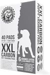 Bulldogology Charcoal XXL Pee Pads for Dogs (30x36) Puppy Pee Pads with Adhesive Sticky Tape - Leak Proof Charcoal Puppy Pads - Ultra Absorbing Charcoal Dog Pads - Activated Carbon Pee Pads (40-Count)