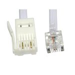 RGB Networks Ltd BT Phone Cable Extension BT to RJ11 (2 pin Crossover Type) for modem landlines UK not a Rollover Cable (2M or 6.5 feet)