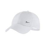 NIKE Unisex Metal Swoosh H86 Adjustable Cap, white/metallic silver, One Size UK