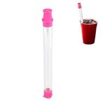 Shot Tube Holder Drinks Straw, Plastic Silicone Portable Reusable Shot Straw with Scales for Tumbler Standard Bottles Glasses in Beach Pool Party ()