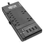 TRIPP LITE 6-Outlet Surge Protector Power Strip, 4 USB Charging/Sync Ports, 6' Cord