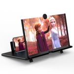 18" Screen Magnifier for Mobile Phone –3D HD Cell Phone Magnifying Projector Screen Enlarger for Movies, Videos, and Gaming–Foldable Phone Stand with Screen Amplifier–Supports All Smartphones