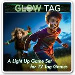 Glow Tag - an Outdoor Night Game for Kids | Ages 5+ | Includes 12 Light Up Bracelets & 12 Tag Games (Flashlight Tag, Freeze Tag & More) | Glow Games | Glow in The Dark Outdoor Toys | by Starlux Games