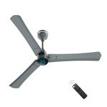 atomberg Renesa+ 1200mm BLDC Ceiling Fan with Remote Control | BEE 5 star Rated Energy Efficient Ceiling Fan | High Air Delivery with LED Indicators | 2+1 Year Warranty (Sand Grey)