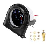 EVGATSAUTO Oil Temperature Gauge Kit, 2 inch 52mm LED Light Car VDO Pointer Replacement Autometer Water & Oil Temperature Temp Pressure Gauges Kit 50-150℃