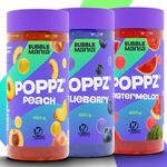 POPPZ Popping Boba Fruit Pearls for Bubble Tea - Fruit Bursting Tapioca Pearls by Bubble Mania | 450g (Pack of 1) (Watermelon, Peach, Blueberry)