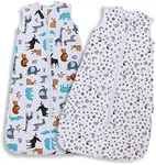 Lictin Baby Sleep Sack 0.5 Tog - 2 Pack Toddler Sleeping Sack 18-36 Months, Summer Baby Sleeping Bag, Sleeveless Baby Wearable Blanket with Adjustable Length and 2-Way Zipper